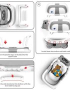 Little Mom Cadita bebelusi ultrapliabila grey cu termometru incorporat dop de scurgere termostatic picioare antiderapante Hamac cu design ergonomic inclus