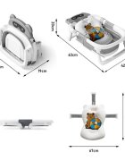 Little Mom Cadita bebelusi ultrapliabila grey cu termometru incorporat dop de scurgere termostatic picioare antiderapante Hamac cu design ergonomic inclus