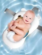 Little Mom Cadita bebelusi ultrapliabila grey cu termometru incorporat dop de scurgere termostatic picioare antiderapante Hamac cu design ergonomic inclus