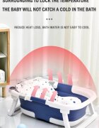 Little Mom Cadita bebelusi ultrapliabila Pink cu pernuta moale plutitoare termometru incorporat display digital cu dop pentru evacuarea apei suport cap de dus antiderapant material Non-Toxic