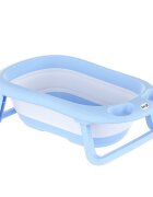 Little Mom Cadita Bellan Blue pliabila cu margini rotunjite dop evacuare suprafata anti-alunecare fara BPA dimensiuni 818 x 535 x 235 cm