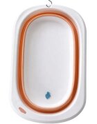 Little Mom Cadita Classic Pink pliabila cu margini rotunjite dop evacuare suprafata anti-alunecare fara BPA dimensiuni 80 x 50 x 20 cm
