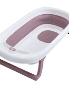 Little Mom Cadita Fold Purple pliabila cu dop evacuare picioare cu material antiderapant margini rotunjite