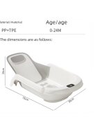 Little Mom Cadita pentru bebelusi Aqua Grow Grey cu spatar reglabil cu 4 unghiuri de inclinare suport de dus integrat sistem de blocare triunghiular dimensiune 75 x 20 x 39 cm
