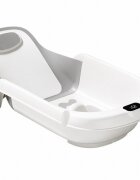 Little Mom Cadita pentru bebelusi Aqua Grow Grey cu spatar reglabil cu 4 unghiuri de inclinare suport de dus integrat sistem de blocare triunghiular dimensiune 75 x 20 x 39 cm