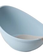 Little Mom Cadita pentru bebelusi Egg Blue cu forma ergonomica suprafata antiderapanta protectie spate margini rotunjite varsta recomandata 0 luni+