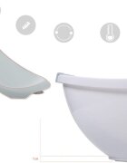 Little Mom Cadita pentru bebelusi Egg Blue cu forma ergonomica suprafata antiderapanta protectie spate margini rotunjite varsta recomandata 0 luni+