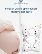 Little Mom Cadita pentru bebelusi King Pink cu pernuta reductor pliabila dop cu senzor de temperatura picioare solide si antiderapante dimensiune 82 x 50 x 21.5 cm