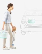 Little Mom Cutie depozitare si uscare biberoane Storage Box Green portabila cu maner colector de apa detasabil fara bpa dimensiune 33 x 26 cm