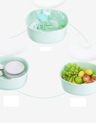 Little Mom Cutie depozitare si uscare biberoane Storage Box Green portabila cu maner colector de apa detasabil fara bpa dimensiune 33 x 26 cm