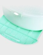 Little Mom Cutie depozitare si uscare biberoane Storage Box Green portabila cu maner colector de apa detasabil fara bpa dimensiune 33 x 26 cm