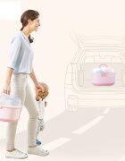 Little Mom Cutie depozitare si uscare biberoane Storage Box Pink portabila cu maner colector de apa detasabil fara bpa dimensiune 33 x 26 cm