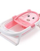 Little Mom Hamac cadita Baby Bath Tub Bear Pink moale versatila cu uscare rapida varsta 0-6 luni