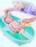 Little Mom Hamac cadita Bathnet Blue Penguin moale uscare rapida versatil varsta 0-12 luni