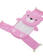 Little Mom Hamac cadita Cute Bear Pink forma ergonomica material moale cu sistem prindere facil dimensiuni 58 x 68 cm