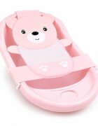 Little Mom Hamac cadita Cute Bear Pink forma ergonomica material moale cu sistem prindere facil dimensiuni 58 x 68 cm