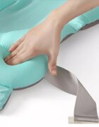 Little Mom Hamac cadita pentru copii Bear Bath cushion Grey design ergonomic cu centuri de fixare compatibilitate universala dimensiune 47 x 34 x 6 cm