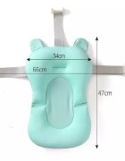 Little Mom Hamac cadita pentru copii Bear Bath cushion Grey design ergonomic cu centuri de fixare compatibilitate universala dimensiune 47 x 34 x 6 cm