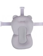 Little Mom Hamac cadita pentru copii Bear Bath cushion Grey design ergonomic cu centuri de fixare compatibilitate universala dimensiune 47 x 34 x 6 cm