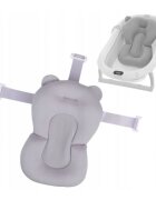 Little Mom Hamac cadita pentru copii Bear Bath cushion Grey design ergonomic cu centuri de fixare compatibilitate universala dimensiune 47 x 34 x 6 cm
