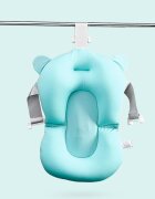 Little Mom Hamac cadita pentru copii Bear Bath cushion Mint design ergonomic cu centuri de fixare compatibilitate universala dimensiune 47 x 34 x 6 cm