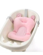 Little Mom Hamac cadita pentru copii Bear Bath cushion Pink design ergonomic cu centuri de fixare compatibilitate universala dimensiune 47 x 34 x 6 cm