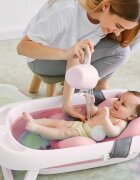 Little Mom Hamac cadita pentru copii Bear Bath cushion Pink design ergonomic cu centuri de fixare compatibilitate universala dimensiune 47 x 34 x 6 cm