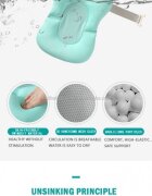 Little Mom Hamac de baie pentru copii design ergonomic cu fixare pe cadita in clipsuri laterale material cu uscare rapida umplut cu bilute mici de poliester dimensiune 76 x 51 cm Baby Pink