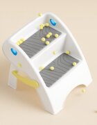 Little Mom Inaltator For Kids Blue pliabil cu doua trepte picioare antiderapante dimensiuni 39.2 x 38.6 x 36.2 cm
