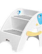 Little Mom Inaltator For Kids Blue pliabil cu doua trepte picioare antiderapante dimensiuni 39.2 x 38.6 x 36.2 cm
