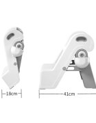 Little Mom Inaltator pliabil cu doua trepte pentru copii FoldStep Baby Pink design compact si ergonomic cu maner integrat si accesoriu practic detasabil