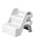 Little Mom Inaltator pliabil cu doua trepte pentru copii FoldStep Baby White design compact si ergonomic cu maner integrat si accesoriu practic detasabil