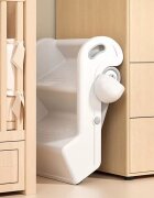 Little Mom Inaltator pliabil cu doua trepte pentru copii FoldStep Baby White design compact si ergonomic cu maner integrat si accesoriu practic detasabil