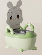 Little Mom Olita bebelusi Cute Rabbit Green cu adaptor moale din spuma PU vas colector detasabil baza anti-alunecare protectie antistropire spatar ergonomic