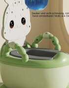Little Mom Olita bebelusi Cute Rabbit Green cu adaptor moale din spuma PU vas colector detasabil baza anti-alunecare protectie antistropire spatar ergonomic