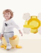 Little Mom Olita copii Yellow Duck cu adaptor din spuma PU cu compartiment de colectare detasabil capac rabatabil cu functie de spatar manere spatar ergonomic protectie antistropire zone antiderapante