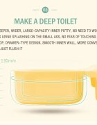Little Mom Olita copii Yellow Duck cu adaptor din spuma PU cu compartiment de colectare detasabil capac rabatabil cu functie de spatar manere spatar ergonomic protectie antistropire zone antiderapante