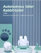 Little Mom Olita Cute Rabbit Blue 2in1 multifunctionala ergonomica margini rotunjite baza stabila vas-colector detasabil