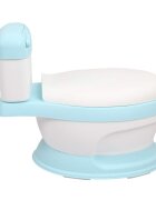 Little Mom Olita educationala pentru copii Simulation Potty Blue design realist ergonomic colac moale PVC vas colector detasabil dimensiune 44 x 30 x 36 cm