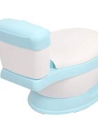 Little Mom Olita educationala pentru copii Simulation Potty Blue design realist ergonomic colac moale PVC vas colector detasabil dimensiune 44 x 30 x 36 cm