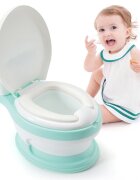 Little Mom Olita educationala pentru copii Simulation Potty Green design realist ergonomic colac moale PVC vas colector detasabil dimensiune 44 x 30 x 36 cm