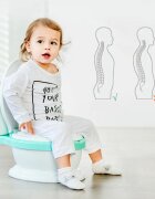 Little Mom Olita educationala pentru copii Simulation Potty Green design realist ergonomic colac moale PVC vas colector detasabil dimensiune 44 x 30 x 36 cm