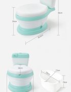 Little Mom Olita educationala pentru copii Simulation Potty Green design realist ergonomic colac moale PVC vas colector detasabil dimensiune 44 x 30 x 36 cm