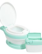 Little Mom Olita educationala pentru copii Simulation Potty Green design realist ergonomic colac moale PVC vas colector detasabil dimensiune 44 x 30 x 36 cm