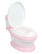 Little Mom Olita educationala pentru copii Simulation Potty Pink design realist ergonomic colac moale PVC vas colector detasabil dimensiune 44 x 30 x 36 cm