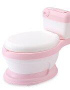 Little Mom Olita educationala pentru copii Simulation Potty Pink design realist ergonomic colac moale PVC vas colector detasabil dimensiune 44 x 30 x 36 cm