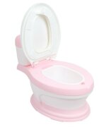 Little Mom Olita educationala pentru copii Simulation Potty Pink design realist ergonomic colac moale PVC vas colector detasabil dimensiune 44 x 30 x 36 cm