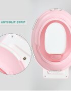 Little Mom Olita educationala pentru copii Simulation Potty Pink design realist ergonomic colac moale PVC vas colector detasabil dimensiune 44 x 30 x 36 cm