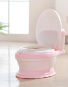 Little Mom Olita educationala pentru copii Simulation Potty Pink design realist ergonomic colac moale PVC vas colector detasabil dimensiune 44 x 30 x 36 cm