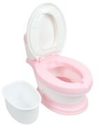 Little Mom Olita educationala pentru copii Simulation Potty Pink design realist ergonomic colac moale PVC vas colector detasabil dimensiune 44 x 30 x 36 cm